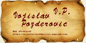 Vojislav Pozderović vizit kartica